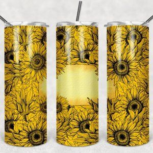 Custom 20oz personalized sunflower tumbler!